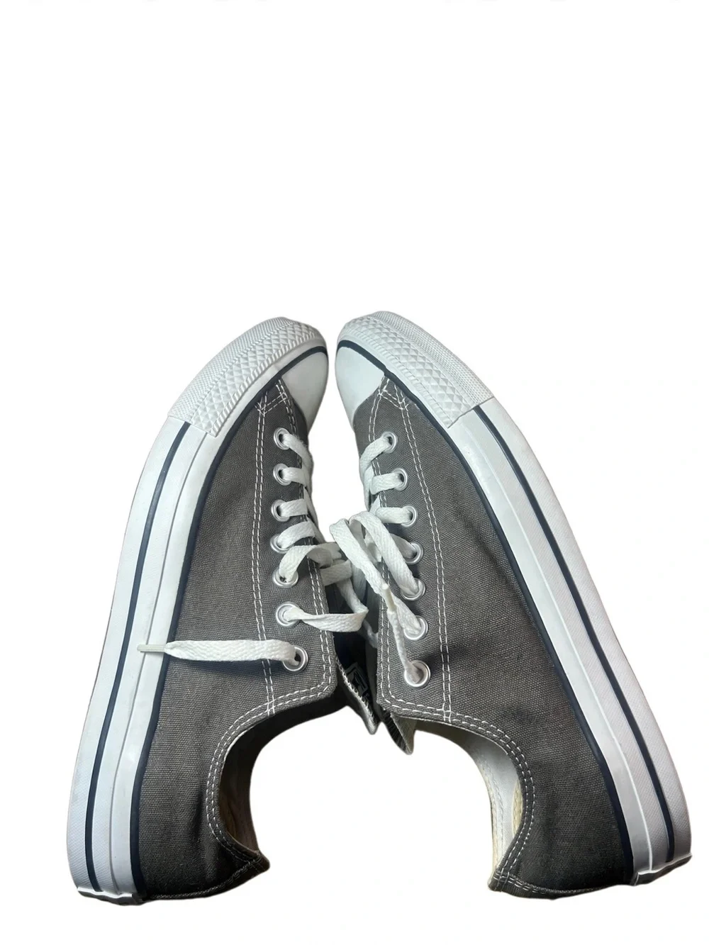 Converse Men’s Black & White & Grey Low-Top Canvas Sneakers